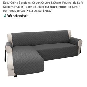 Gray Quilted Sofa Cover
